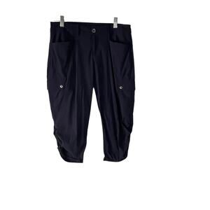 Eddie Bauer Women's Size‎ 2P Cargo Navy Blue Capri Outdoor Pants